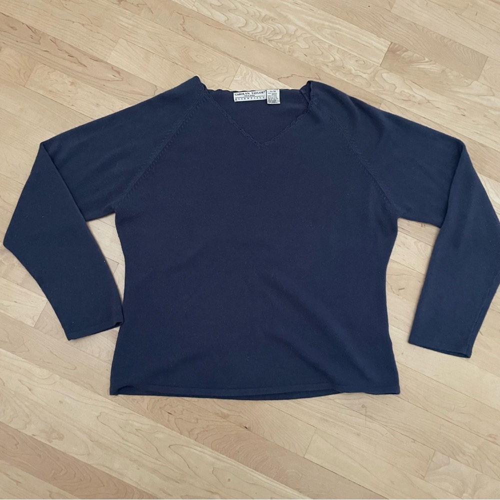 Carolyn Taylor V-Neck Sweater Size XL